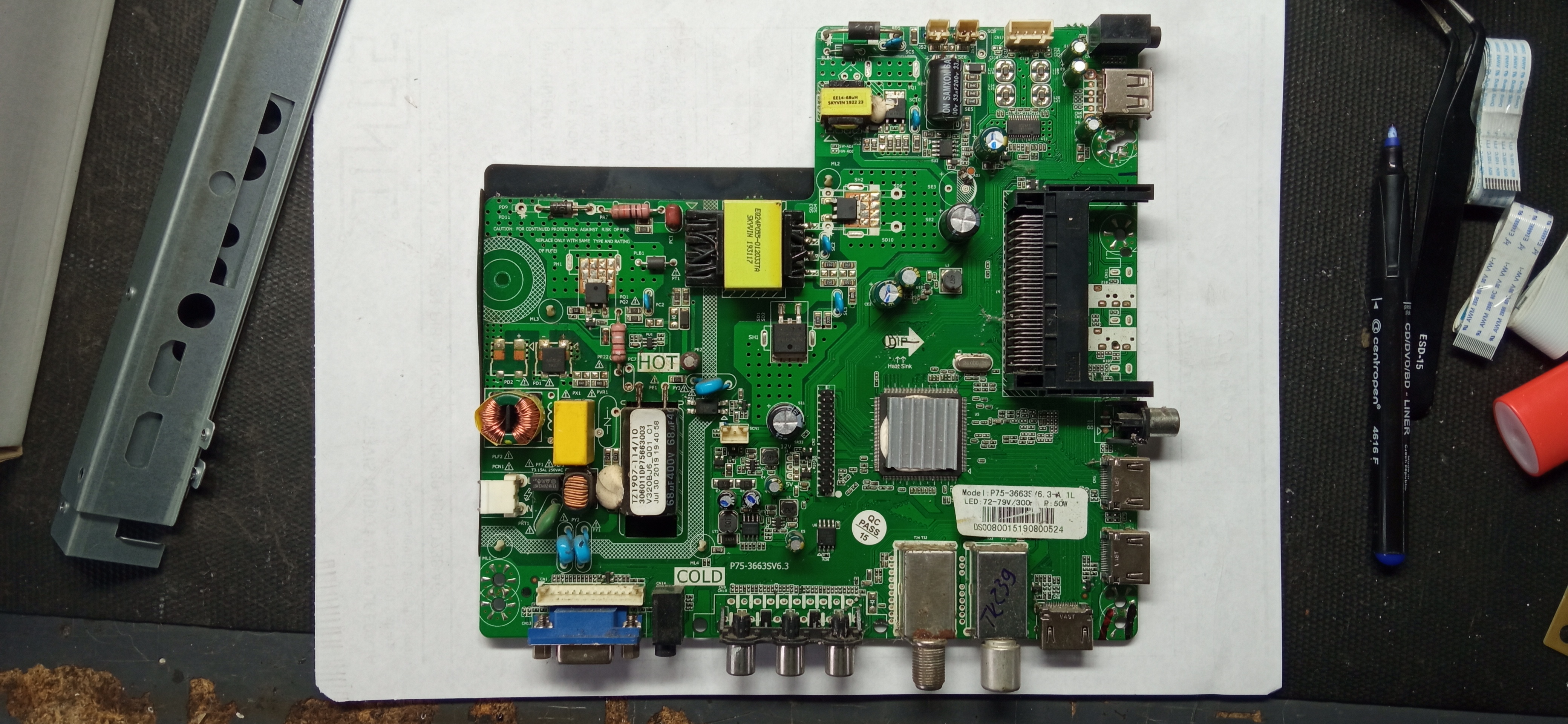TK239 TESLA 32E309BH P75-3663SV6.3 V320BJ6-Q01